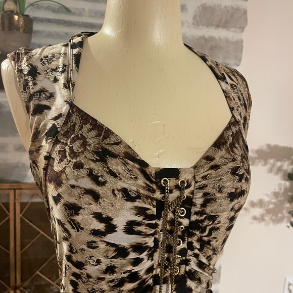 Gorgeous leopard print bodycon stretchy fully lined dress - Picture 4 of 6